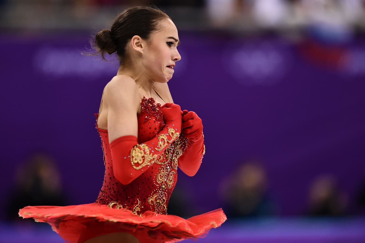 Alina Zagitova del equipo de Rusia.