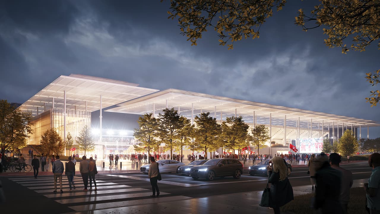 Por la noche, el estadio promete ser una atracción más de St. Louis.