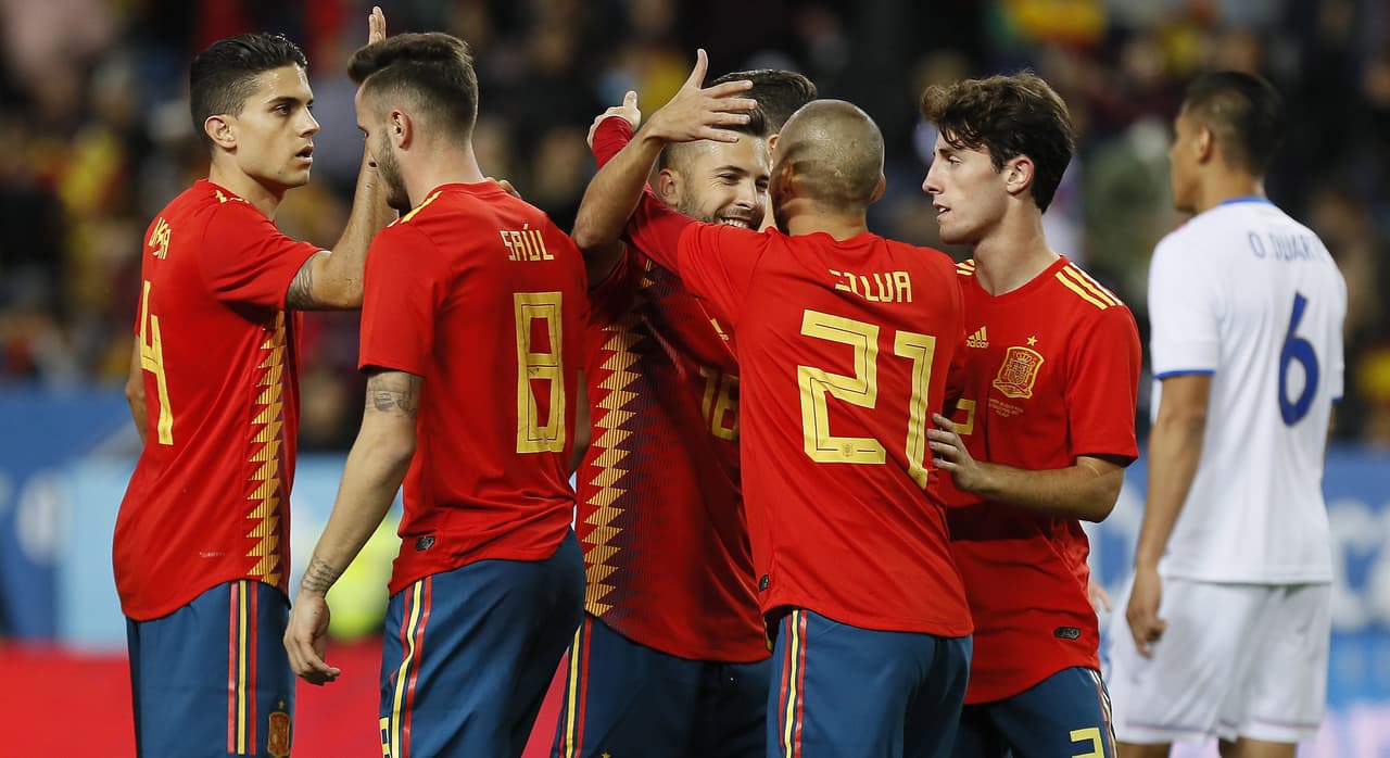 Jordi Alba, Álvaro Morata, David Silva (doblete) y Andrés Iniesta fueron los hombres de los goles para España en este repaso a la selección centroamericana.