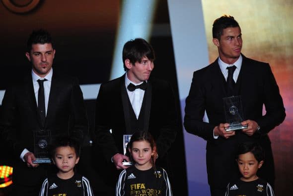 En el once figuraron astros como David Villa, Messi y Cristiano Ronaldo.