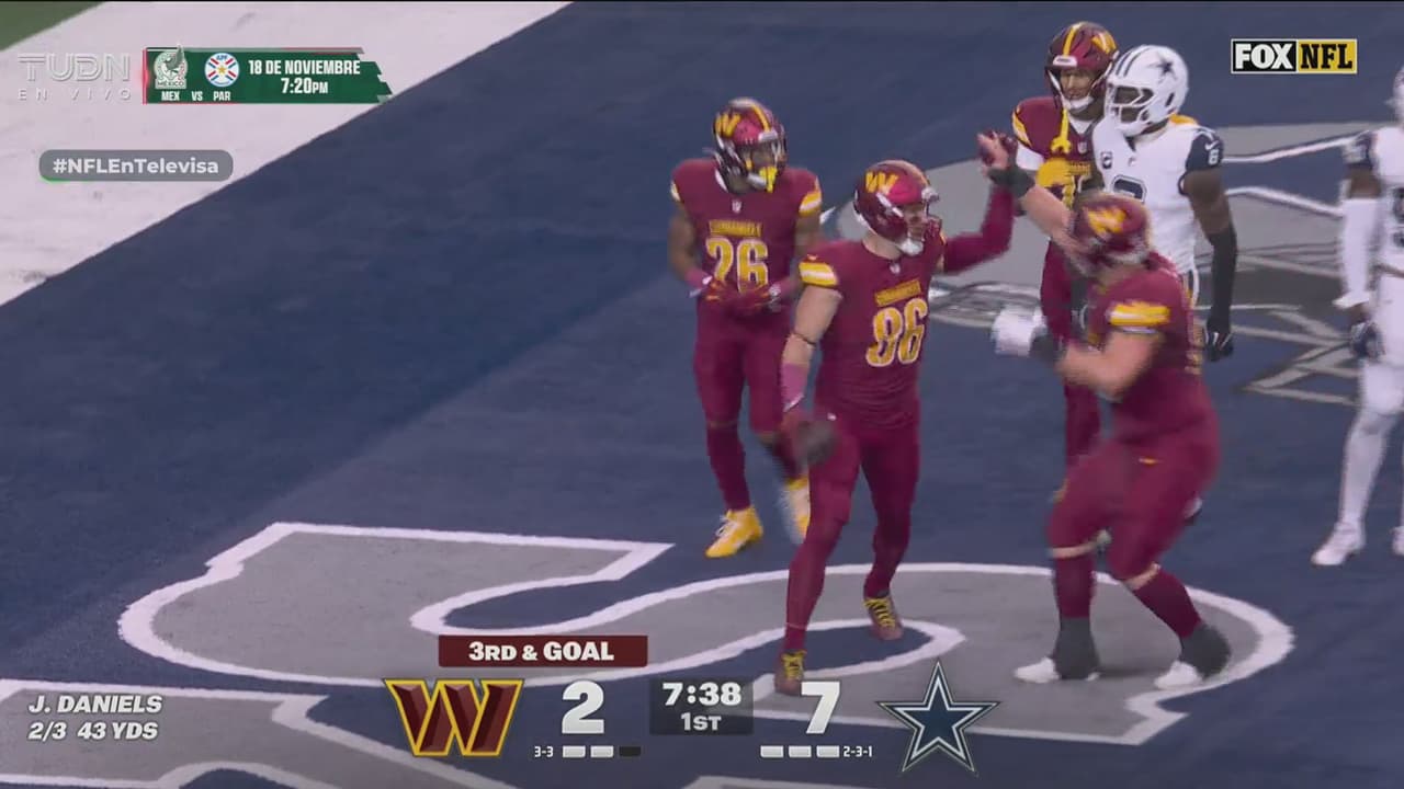 ¡TD Commanders! Daniels conecta con el veterano Ertz para los puntos