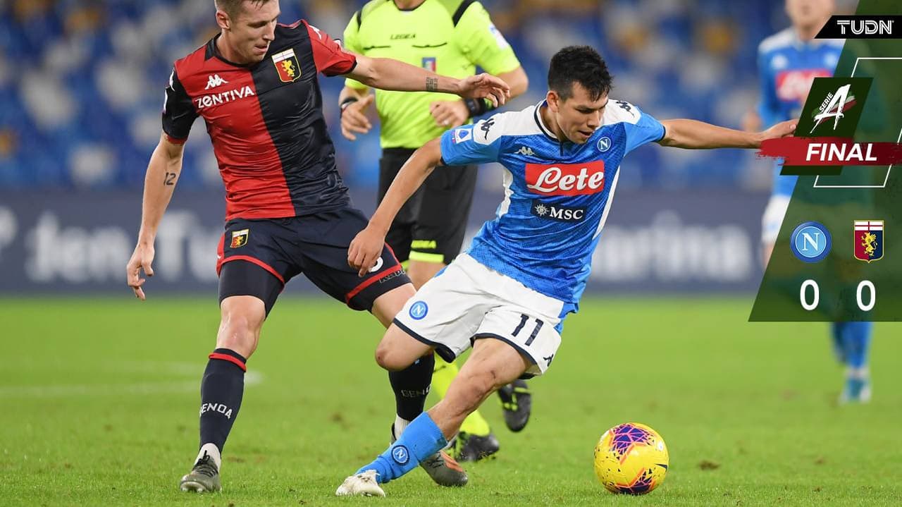 Empate sin goles entre Napoli y Genoa; Chucky juega los 90
