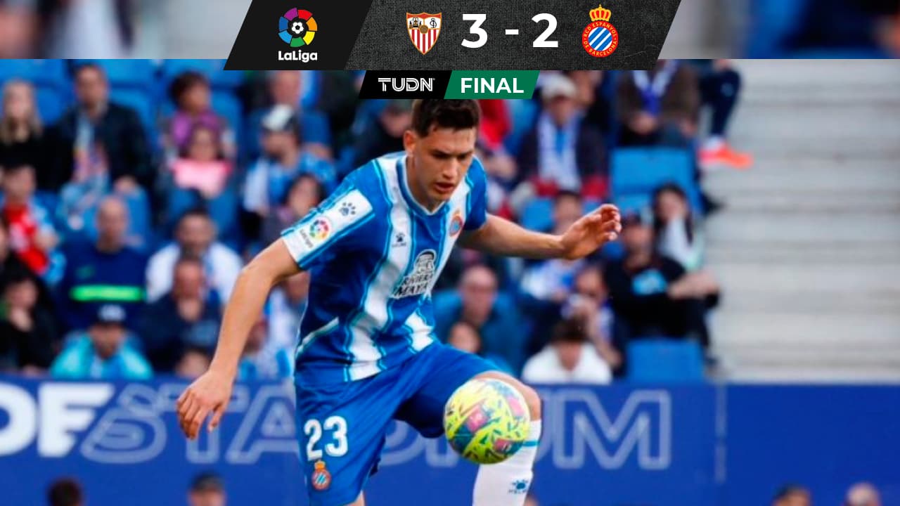 Sufre César Montes: Sevilla remonta a Espanyol y acaricia el descenso