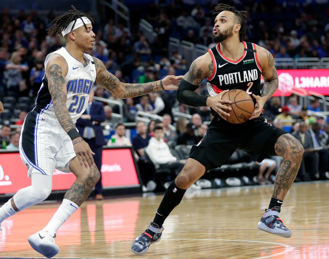 Los Trail Blazers derrotan 130-107 al Orlando Magic. Gary Trent Jr. rompe cinturas antes de encestar dos puntos.