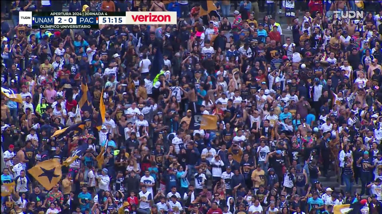 ¡GOL!  anota para Pumas UNAM. César Huerta