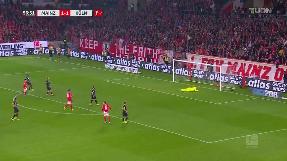 ¡GOOOL! Robin Quaison anota para 1. FSV Mainz 05