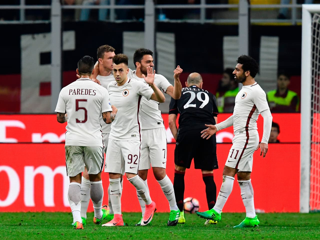 La Roma le peg+o 4-1 al Milan