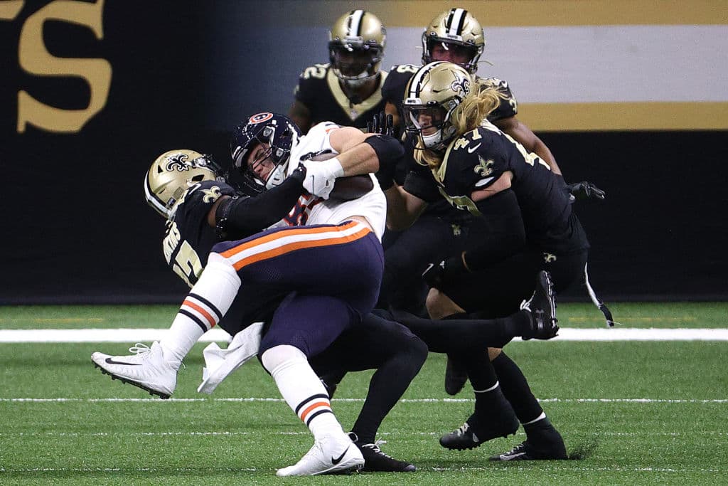 La defensa de los Saints maltrata a la ofensiva de los Chicago Bears y los de Nuevo Orleans terminan ganando cómodamente 9-21.