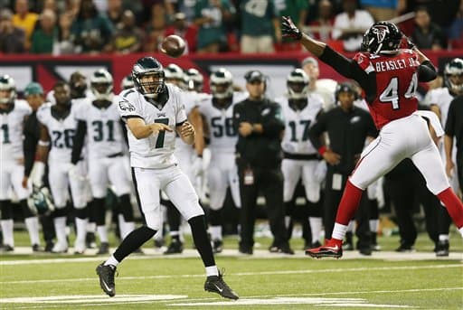 Los Eagles no pudieron alcanzar en el marcador a los Falcons y recibieron su primer descalabro de la temporada con marcador de 26-24 en Lunes por la Noche.
