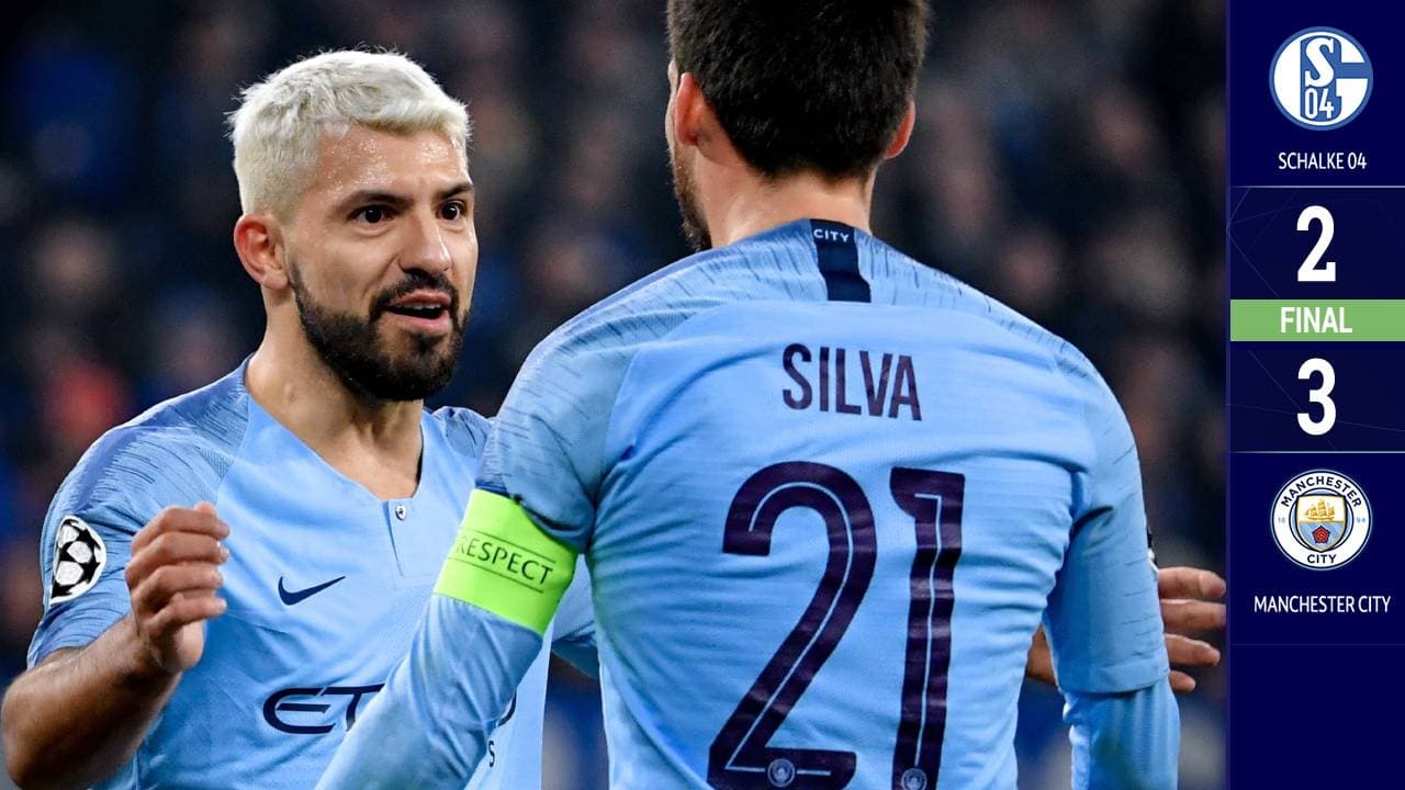 Con dos goles en los últimos minutos, el City remontó y ganó en casa del Schalke 04