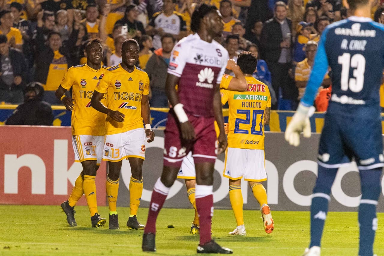 Al minuto 27 del primer tiempo, Valencia celebró su segundo gol, el 3-0 de Tigres en el estadio Universitario, eufórico por la goleada.