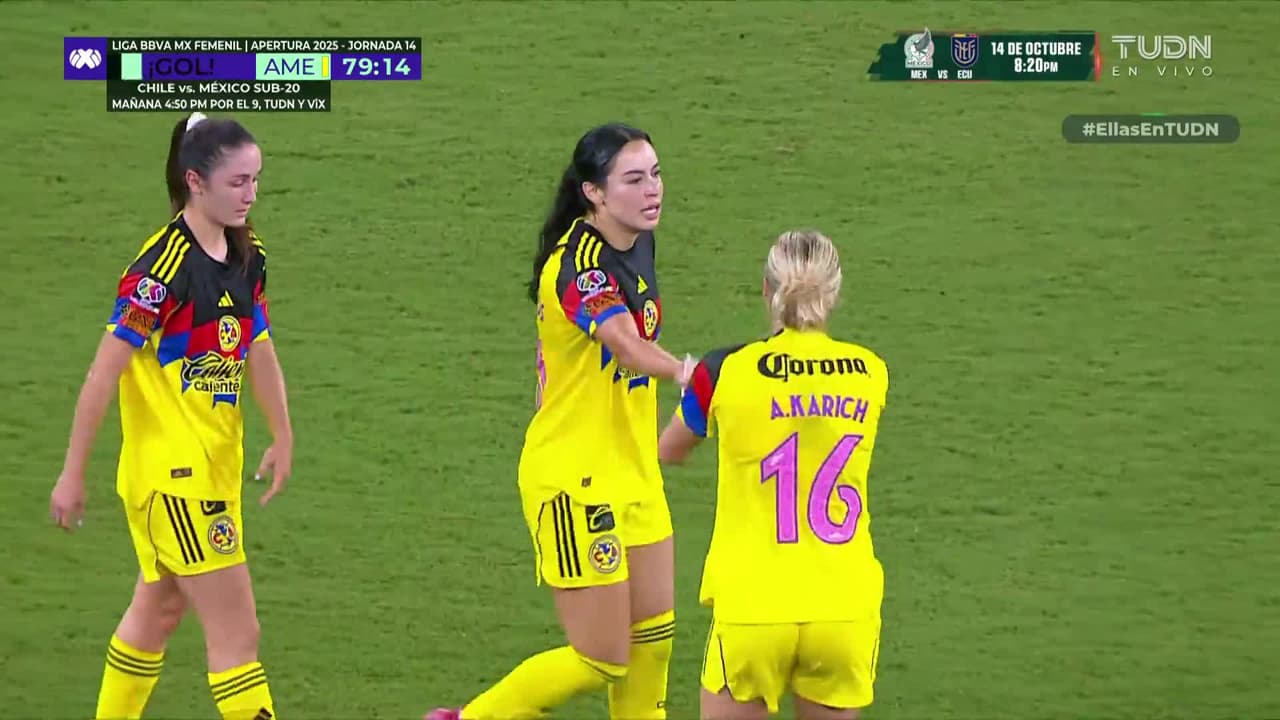 ¡Enfermo golazo del América! Scarlett Camberos empata el juego