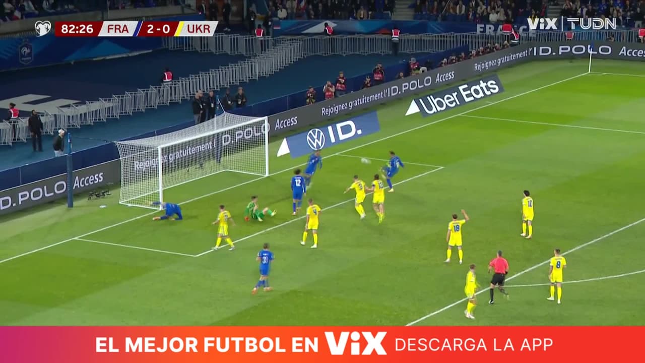 ¡C'est fini! Doblete de Mbappé y llegó el 3-0 sobre Ucrania