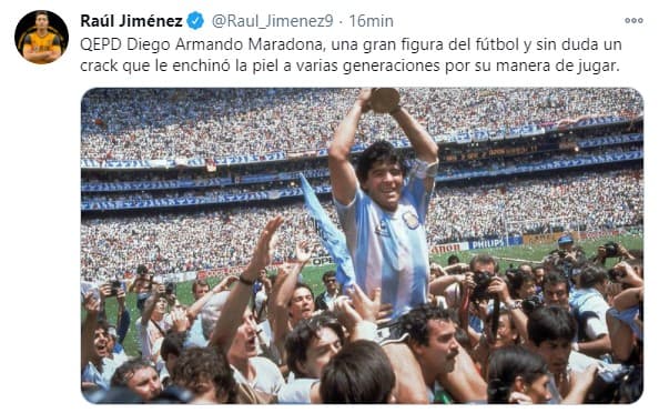 Los íconos del deporte se despidieron de Diego Armando Maradona en redes sociales.
