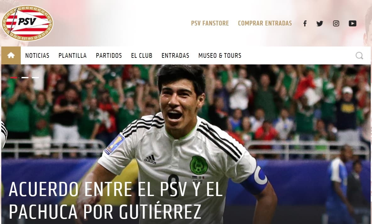 Otro mexicano a Europa: Erick Gutiérrez se va al PSV Eindhoven