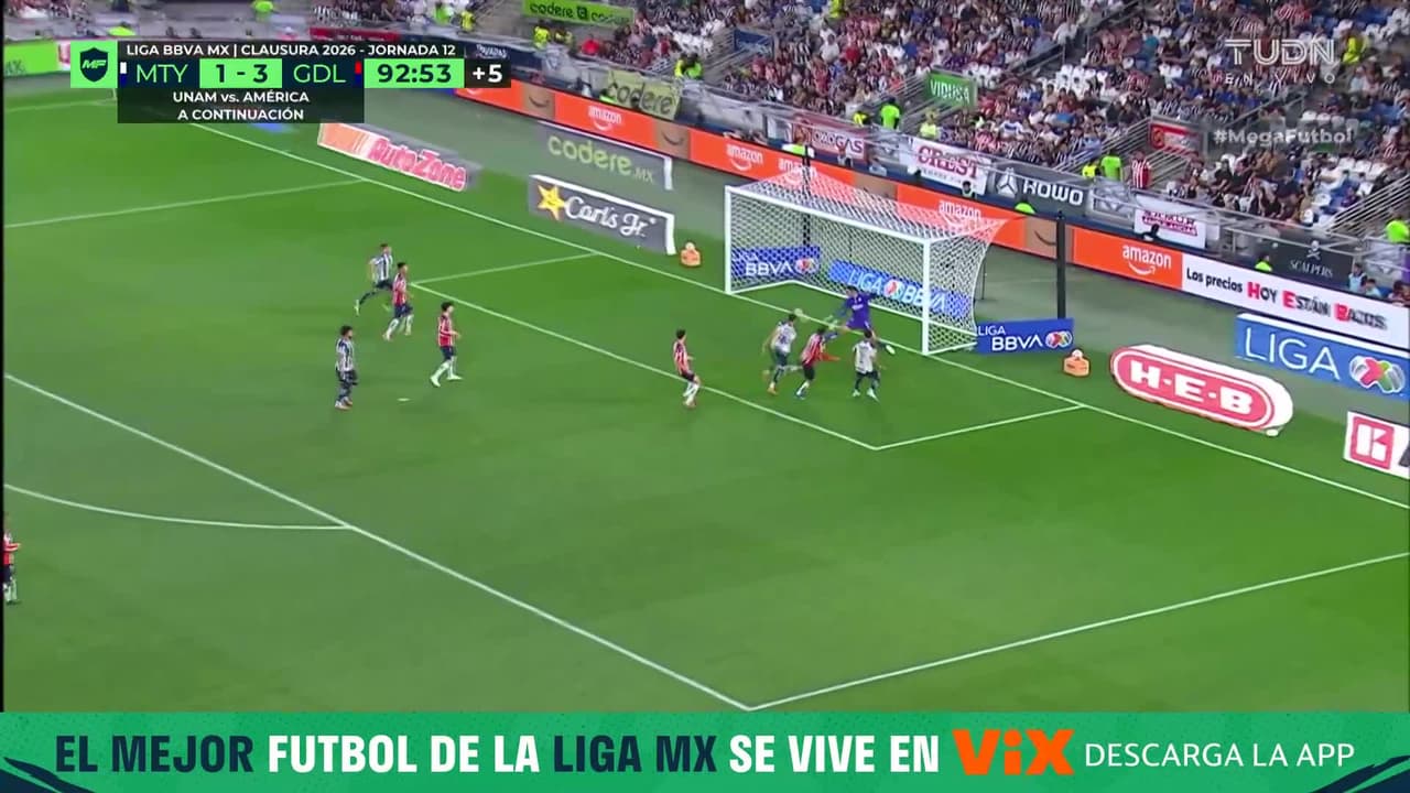 Gol de Rica Chávez vs. Chivas para que Rayados sueñe en la remontada