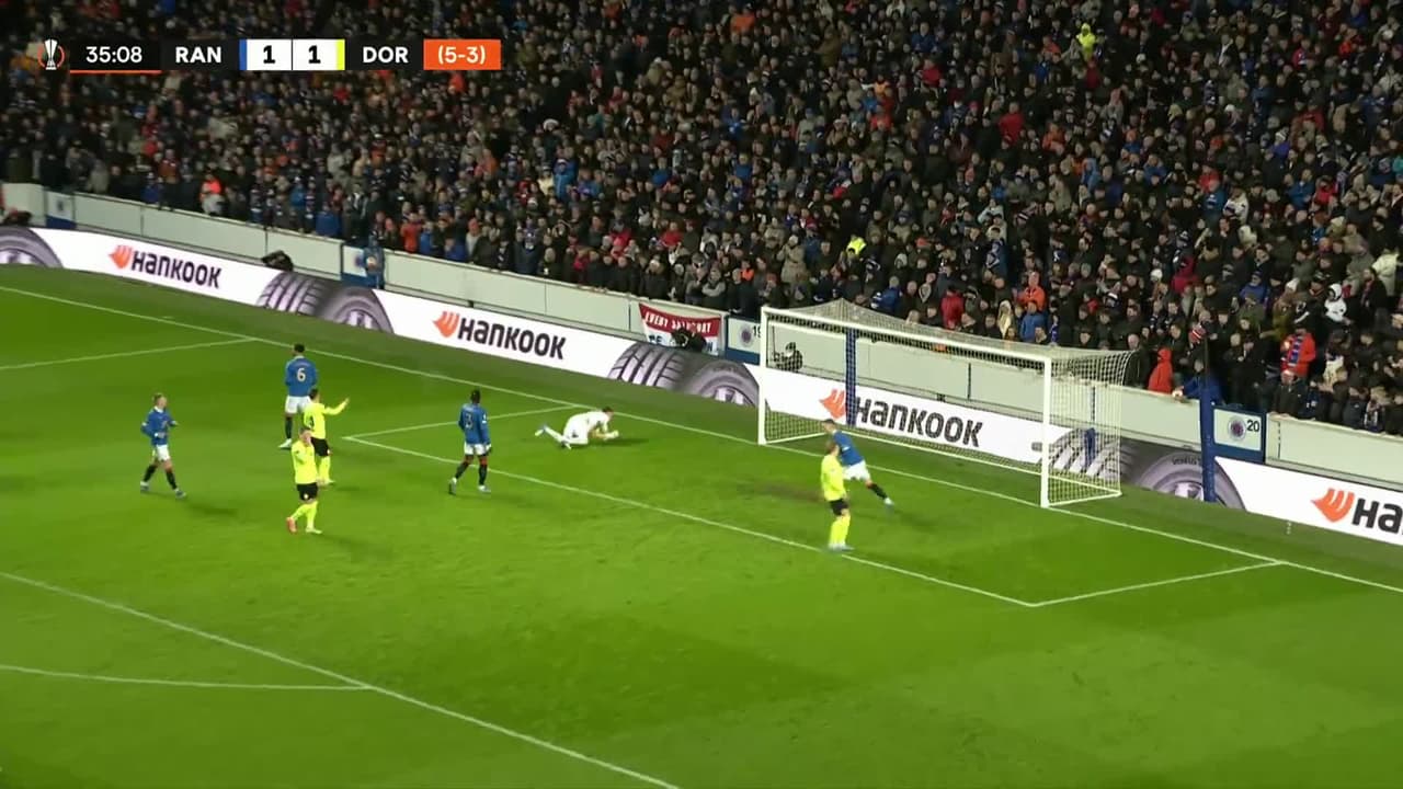 ¡TIRO ATAJADO! disparo por Donyell Malen.