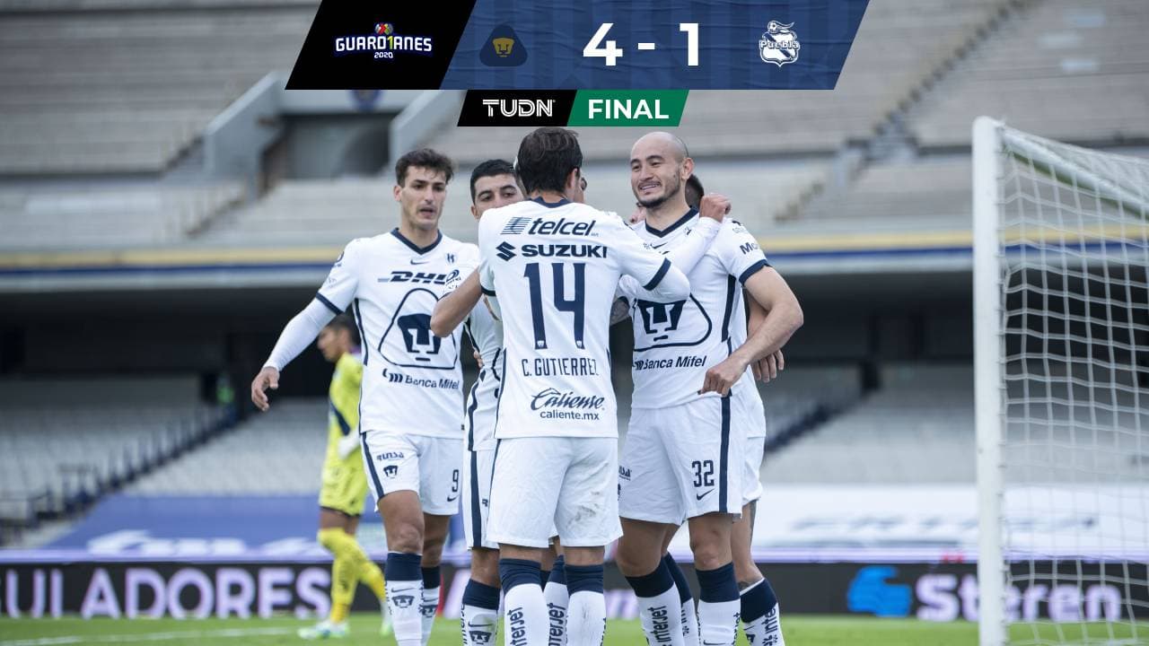 ¡Sin Piedad! Pumas golea a Puebla y conserva el invicto