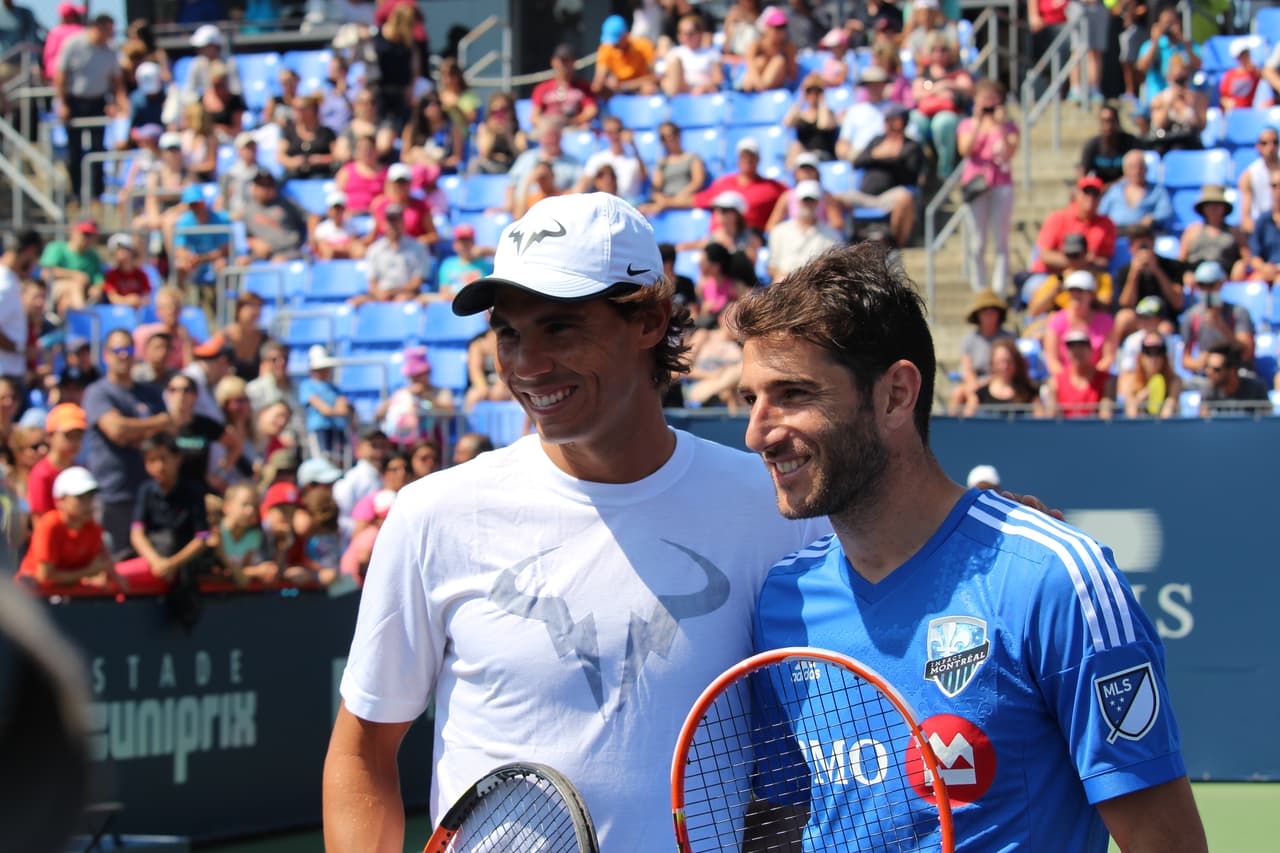 Ignacio Piatti y Rafael Nadal compartieron el tenis por un rato.