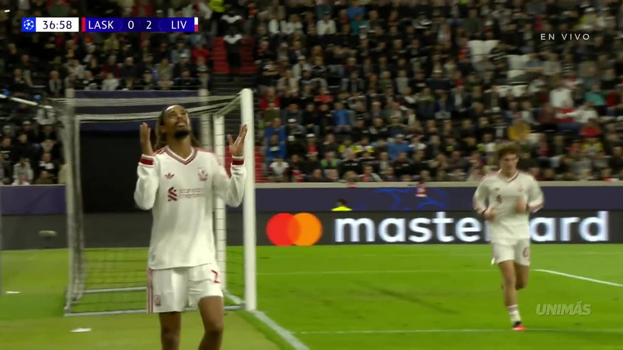Gol de Bradley Barcola: LASK 0-3 Liverpool, UEFA Champions League 2026-27