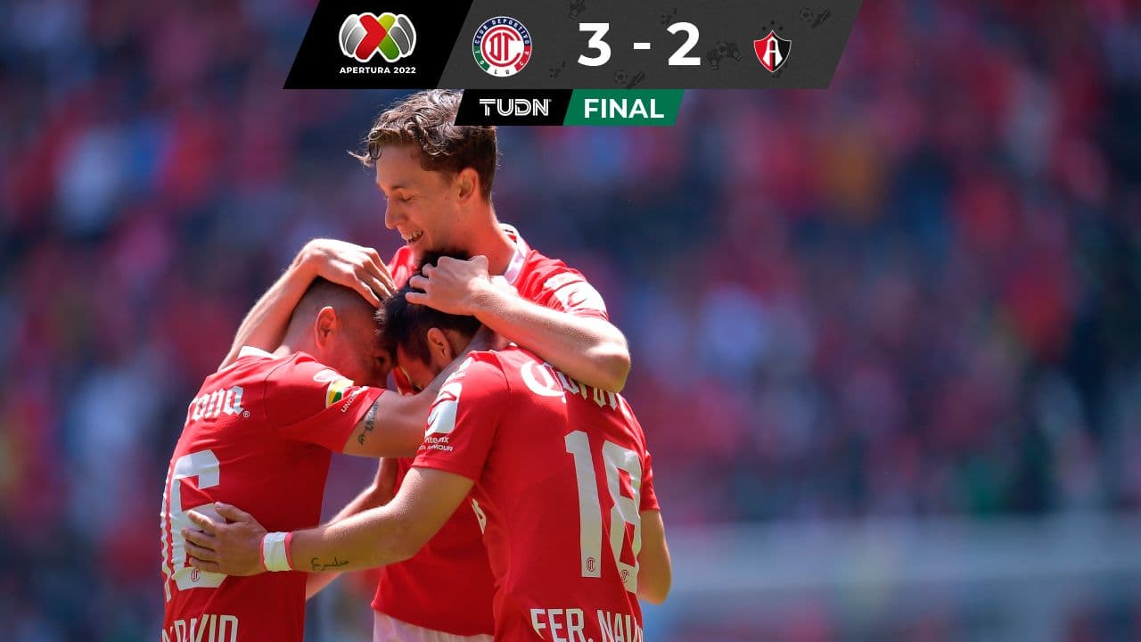 ¡Partidazo! Toluca vence al Atlas y por poco hay voltereta