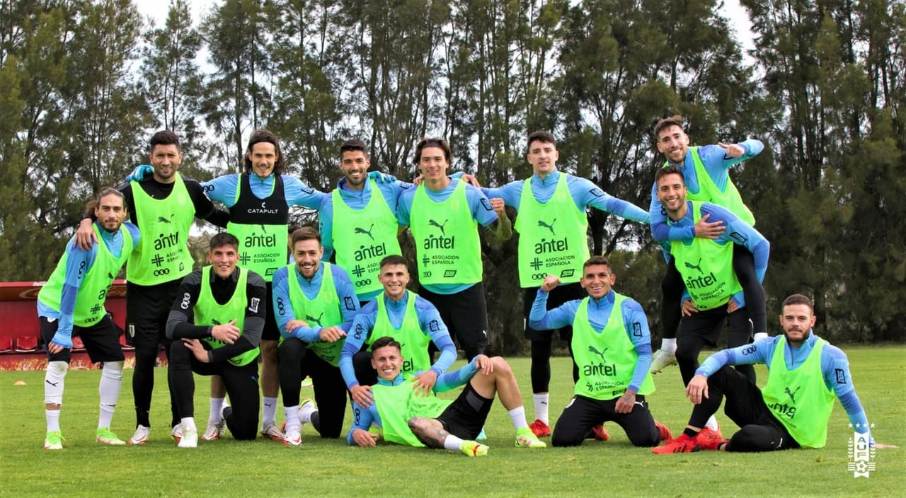 Brian Rodríguez (LAFC), en la parte central inferior, es el único futbolista de MLS en la convocatoria de Uruguay, que en las próximas horas será local frente a Colombia.