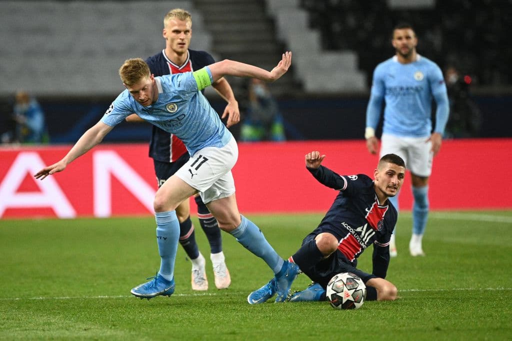 Kevin De Bruyne y Riyad Mahrez aprovechan los errores del PSG para darle la vuelta al marcador 1-2 y se acercan a la primer final de UEFA Champions League de su historia.