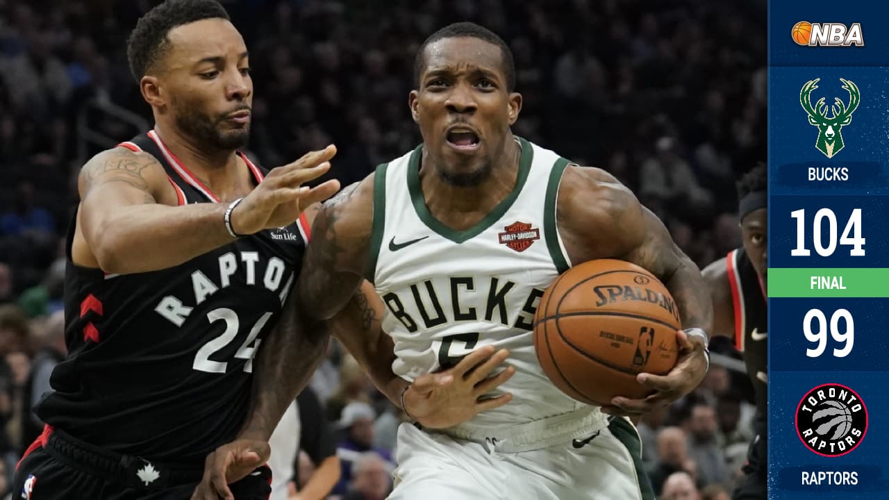 Milwaukee derrotó a Toronto a domicilio en duelo de líderes del Este