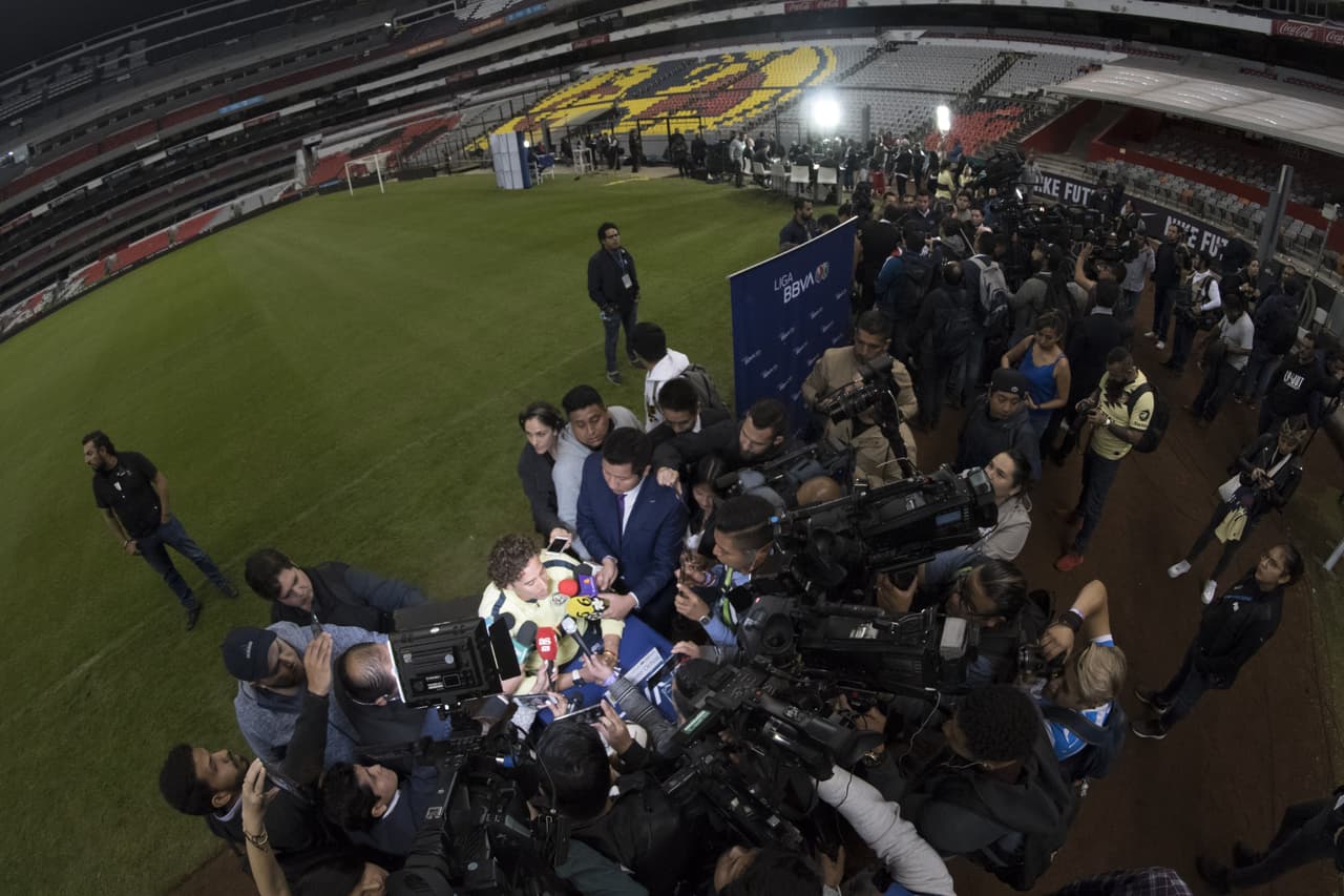 Técnicos y jugadores concedieron entrevistas en un ambiente relajado desde el Estadio Azteca.