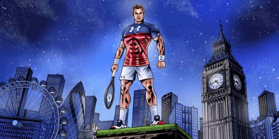 Hace unos años, la marca deportiva Under Armour contrató a uno de los dibujantes de comics más famosos del mundo para crear un personaje de Andy Murray.