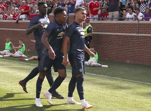 Así fue la celebración posterior al golazo del centrocampista brasileño quien marcó el único gol para Manchester United.