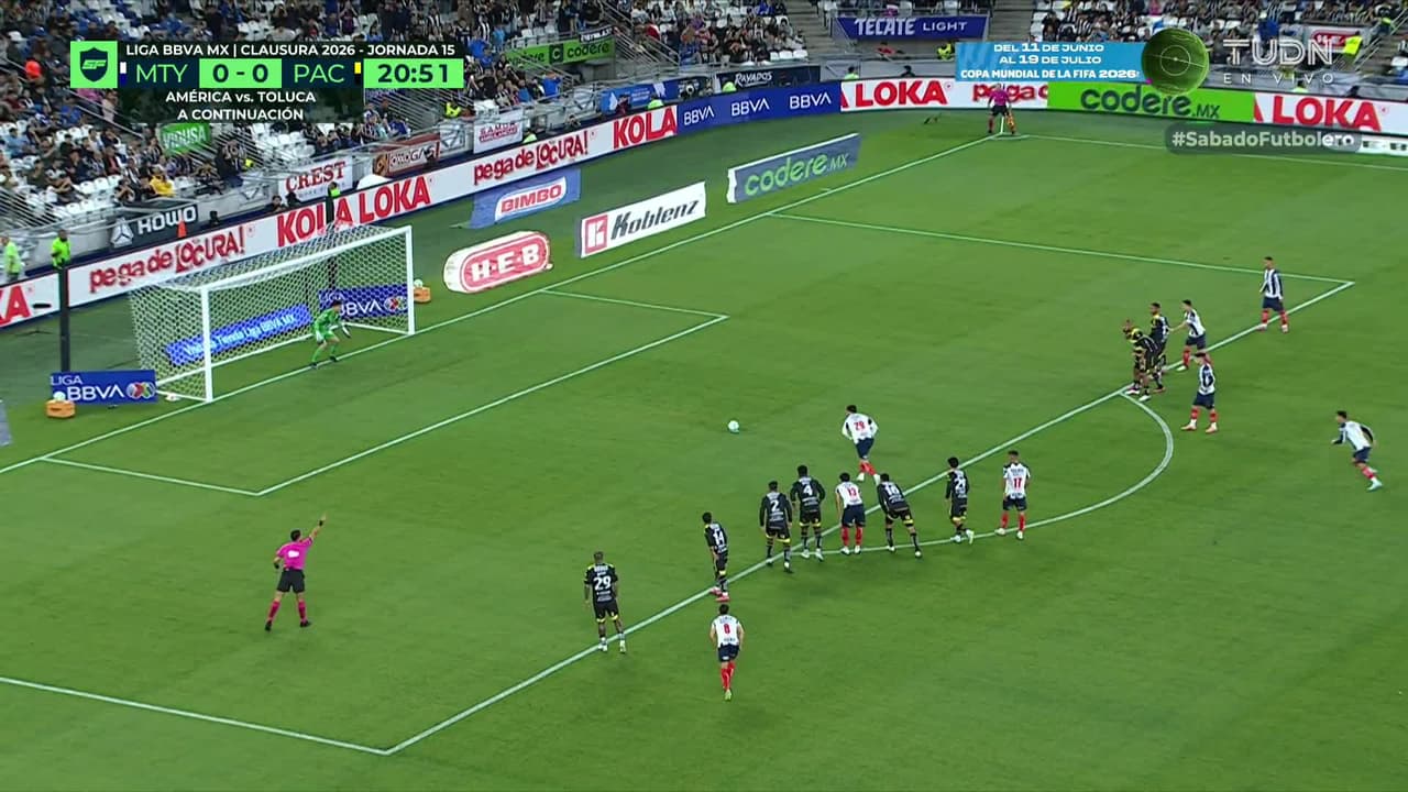 ¡GOL!  anota para Monterrey. Lucas Ocampos