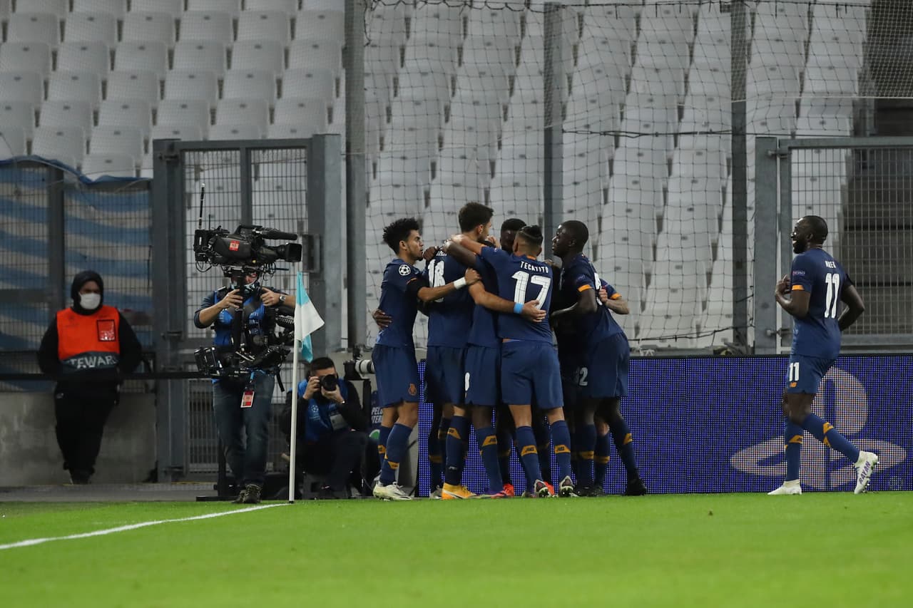 El Porto consigue importante triunfo de 0-2 sobre el Olympique de Marseille y confirma su segundo lugar en el grupo C por detrás del Manchester City.