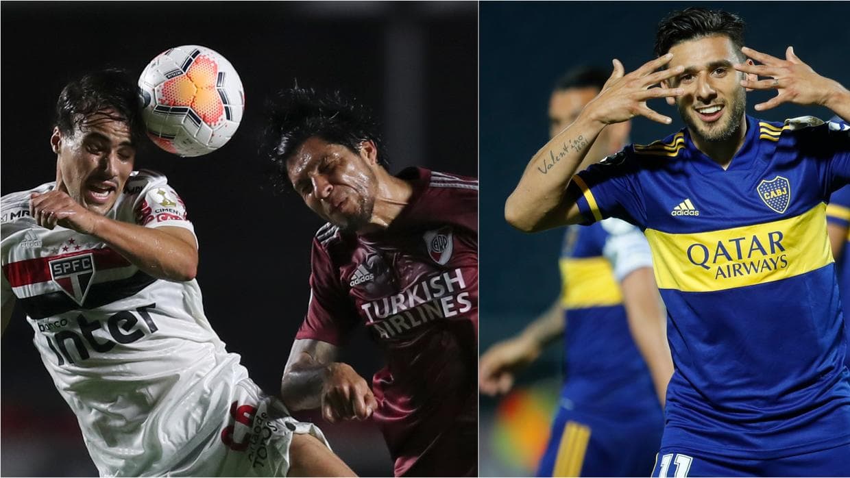 Boca Juniors gana y River Plate empata en el regreso de la Copa Libertadores.