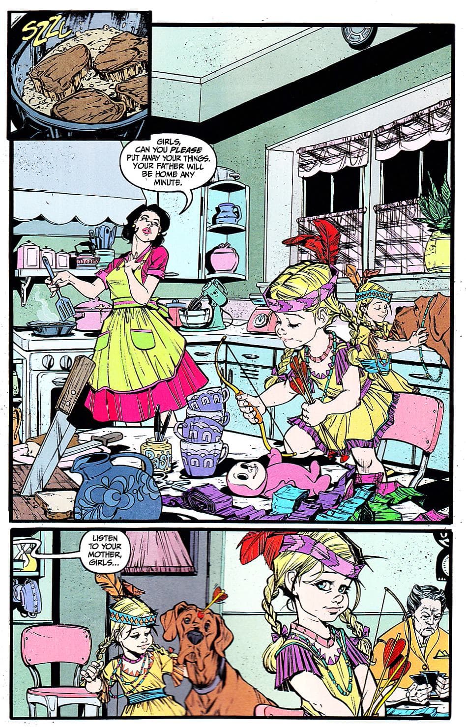 El cómic fue ilustrado por Jones y coloreada por Laura Allred de iZombie.