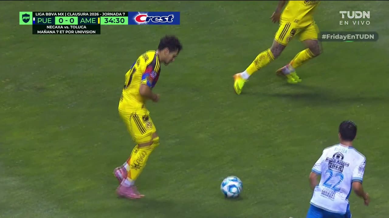 ¡Muy cerca Veiga! América se queda a nada del primero vs. Puebla