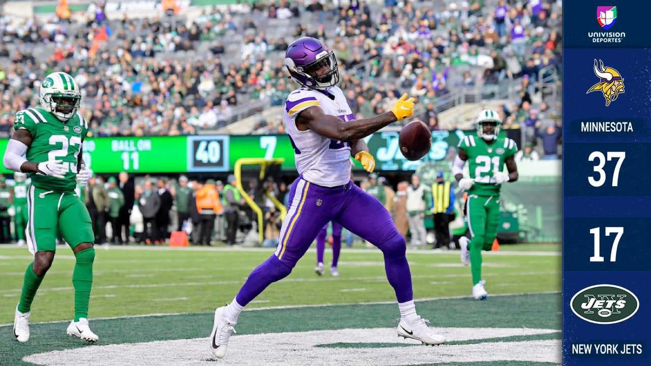 Una actuación redonda ayudó a los Vikings a conseguir su cuarto triunfo de 2018. Adam Thielen capturó 9 pases para 110 yardas con un touchdown por Minnesota.