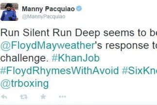 Manny Pacquiao le respondió a Floyd Mayweather Jr.