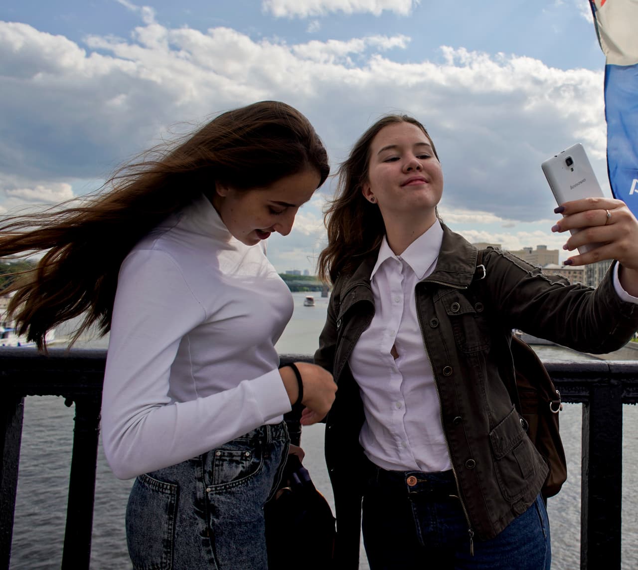 Ellas también quisieron tener su propio registro de recuerdo de este gran evento.