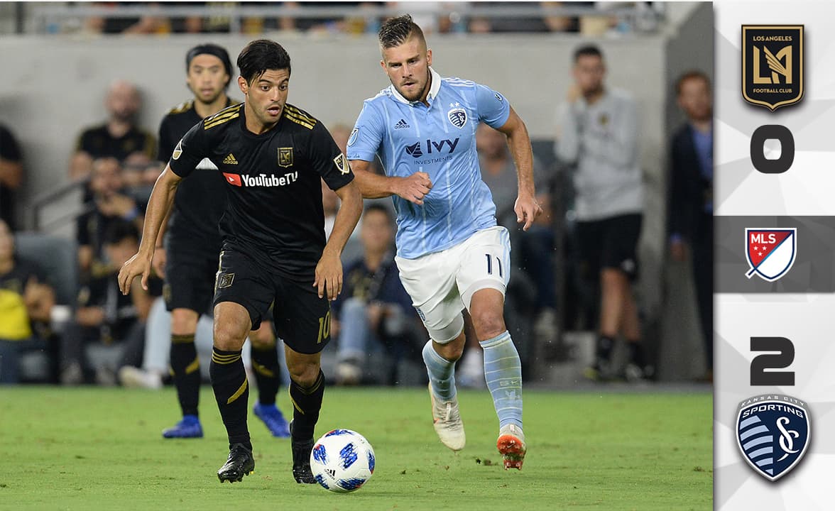 Carlos Vela no pudo evitar que LAFC perdiera el invicto de local ante Sporting Kansas City