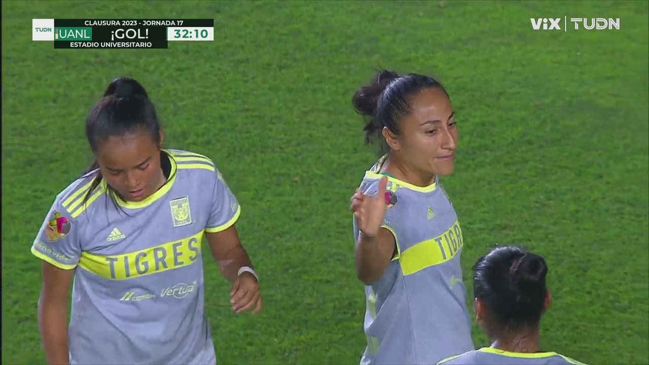 Llegó el 4-0 de Tigres, Mayor mete un potente disparo pegado al poste