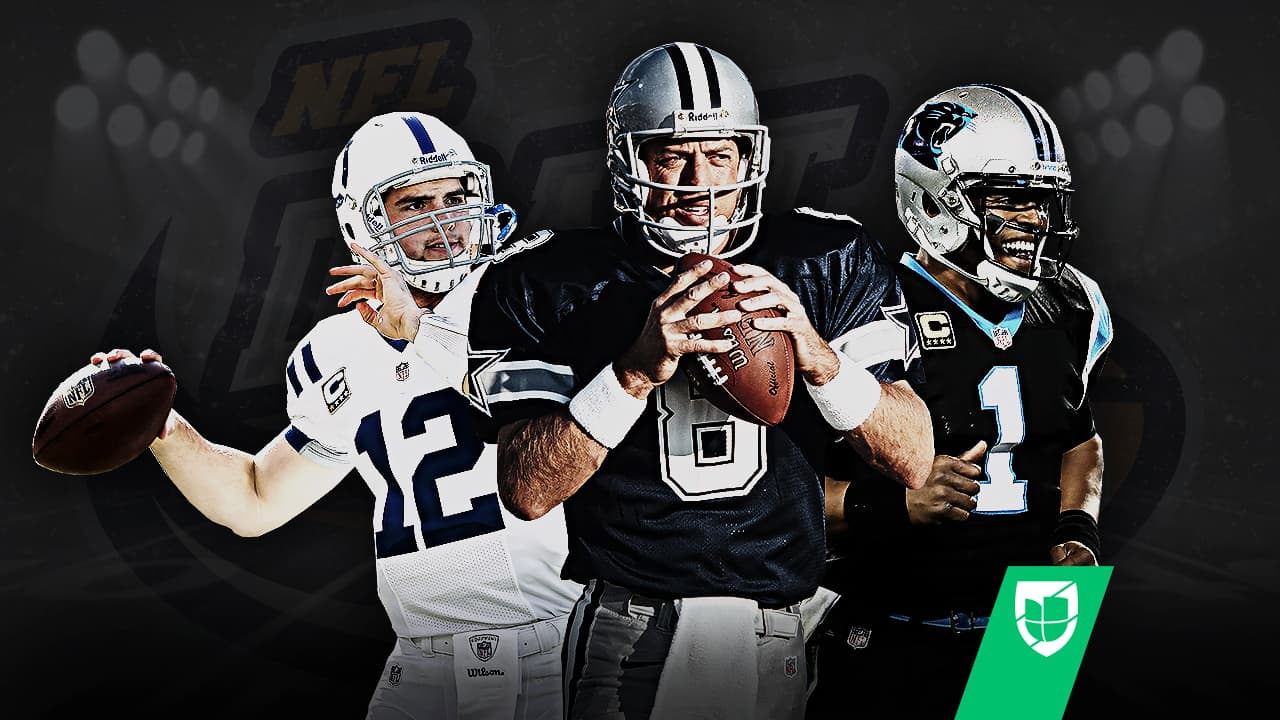 Andrew Luck, Troy Aikman y Cam Newton, tres quarterbacks que fueron una primera selección en la historia del draft.