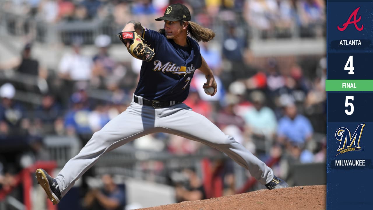 Josh Hader fue la figura en la victoria de los Brewers sobre los Atlanta Braves.