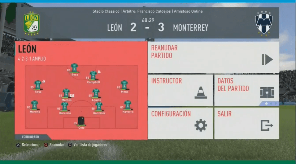 Con Nicolas Sosa en los controles del León y E Cantú por parte de Monterrey, nos regalraon un partidazo intenso en el cual Rayados siempre tuvo la ventaja pero la fiera no se dejó y en los últimos minutos logró realizar el empate para su equipo; ambos se llevan tres puntos.