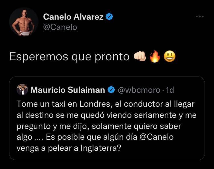 La respuesta de Canelo a Mauricio Sulaimán.