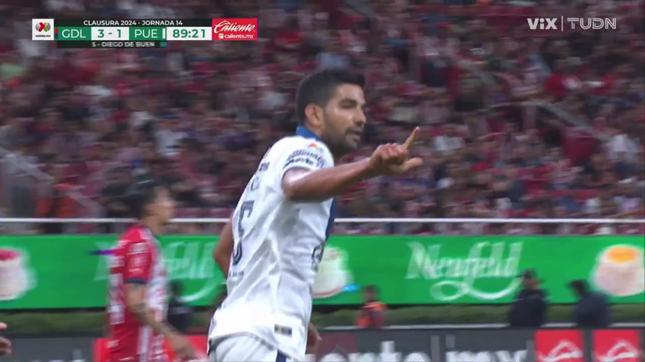 ¡Gol de Puebla! Diego de Buen descuenta y pone el 1-3
