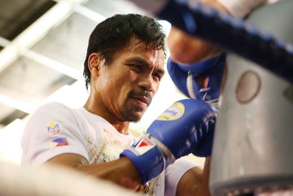 Manny Pacquiao entrena
