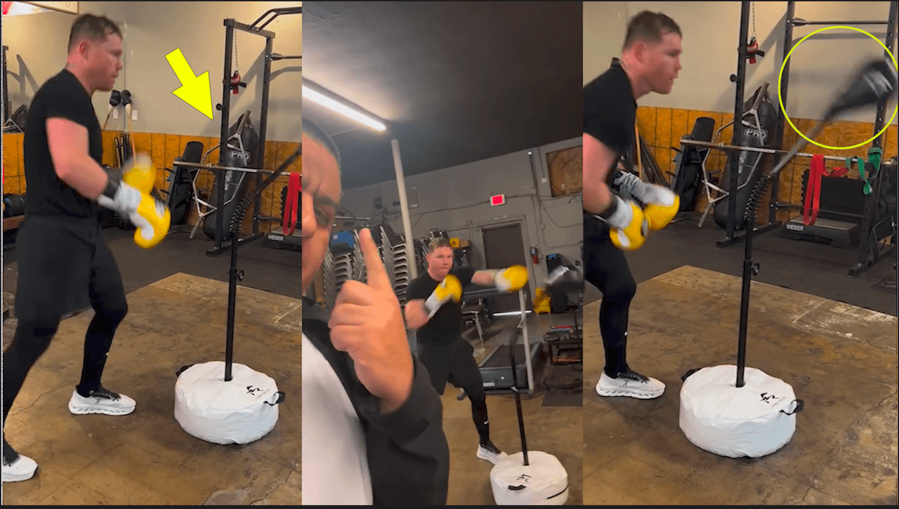 Canelo presume reflejos felinos en el inicio de su campamento 