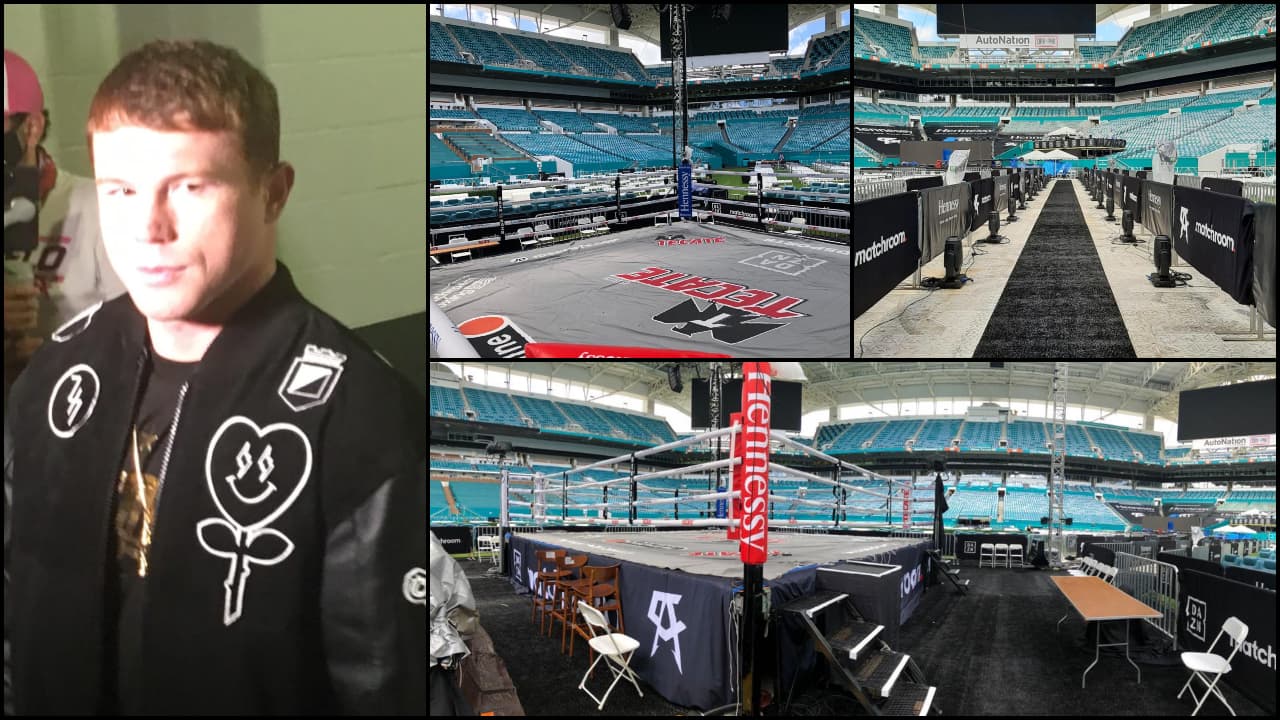 El Hard Rock Stadium afina los detalles para el ‘Canelo’ vs Yildirim | El mexicano arribó al escenario del prometedor combate mientras el complejo perfecciona pormenores.