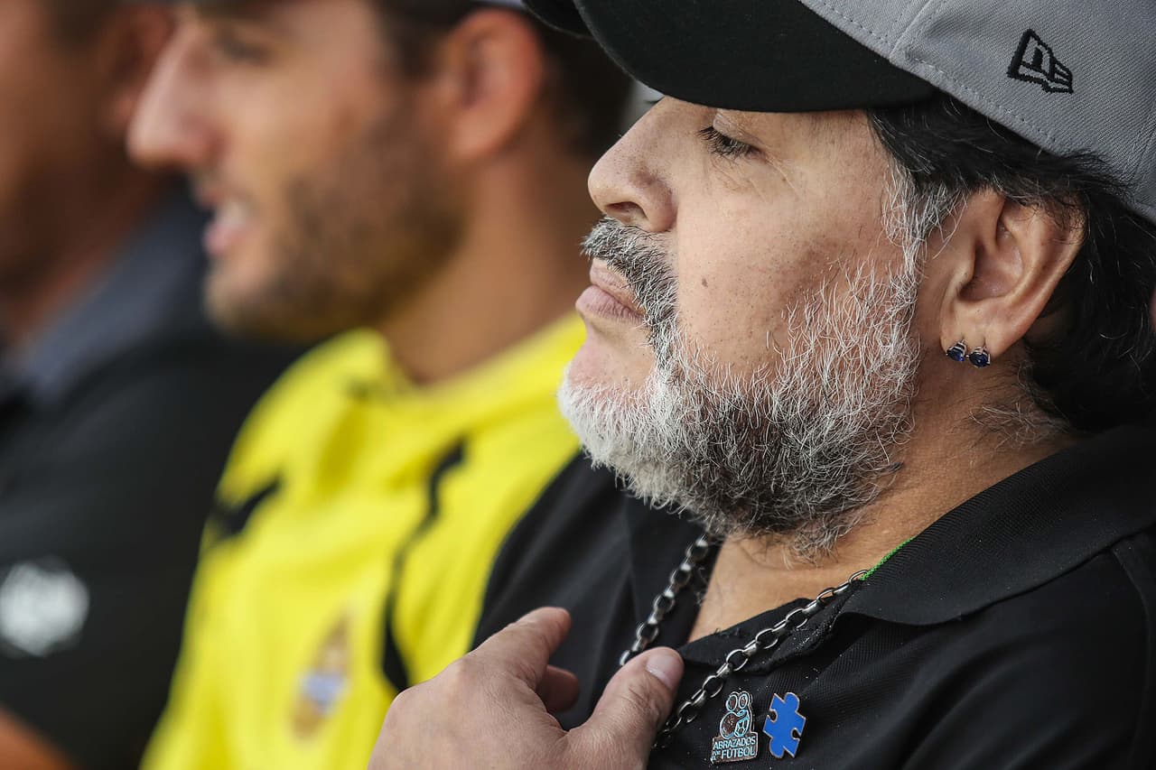 Con tranqulidad afrontó el partido Diego Armando Maradona gracias al gol de ventaja del partido de ida.